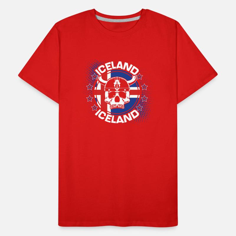 Island Vulkan Republik Geschenkidee Männer Premium Bio T-Shirt