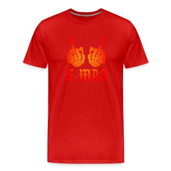 Fuck Weihnachten - Männer Premium Bio T-Shirt - Rot - Vorne - Damien (186cm)