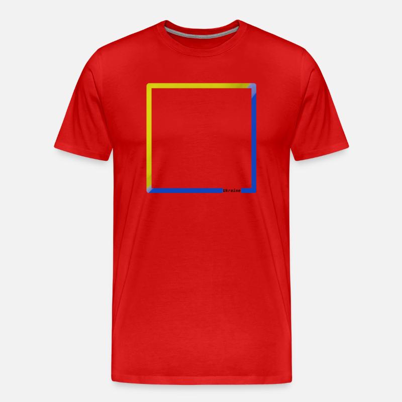 Ukraine - Männer Premium Bio T-Shirt - Rot