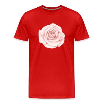 Rose - T-shirt bio Premium Homme - rouge - Devant - Damien (186cm)
