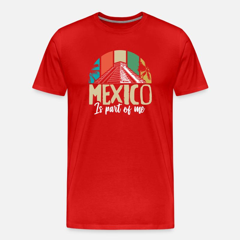 Mexiko Kaktus Staat - Männer Premium Bio T-Shirt - Rot