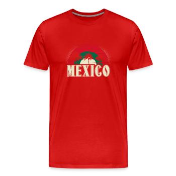 Mexiko - Männer Premium Bio T-Shirt - Rot - Vorne - Damien (186cm)