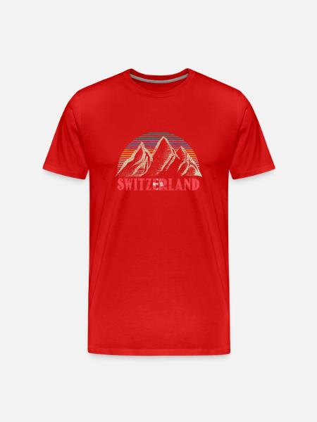 Switzerland Swiss Origin Gift - Men's Premium Organic T-Shirt - red