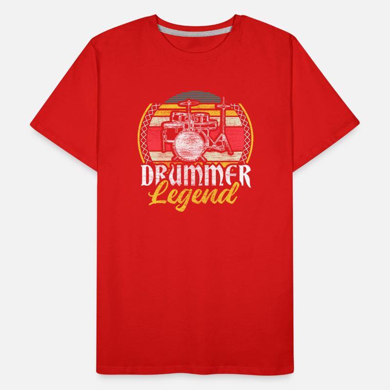 Schlagzeug Drumsticks Geschenk Männer Premium Bio T-Shirt