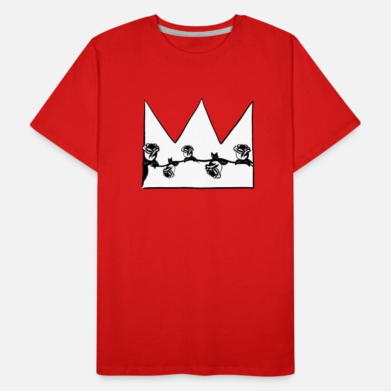 Couronne grise forme de fleur naturelle T-shirt bio Premium Homme