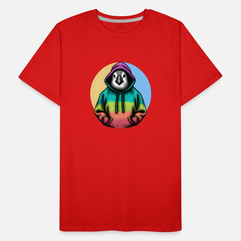 Klassiker Pinguin mit Pullover Männer Premium Bio T-Shirt