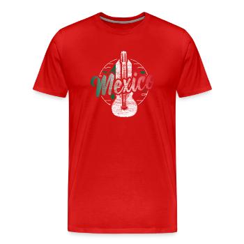 Idée cadeau de l’État mexicain Mexique - T-shirt bio Premium Homme - rouge - Devant - Damien (186cm)