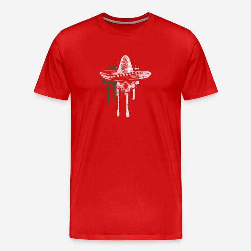 Mexiko Siesta Geschenkidee - Männer Premium Bio T-Shirt - Rot