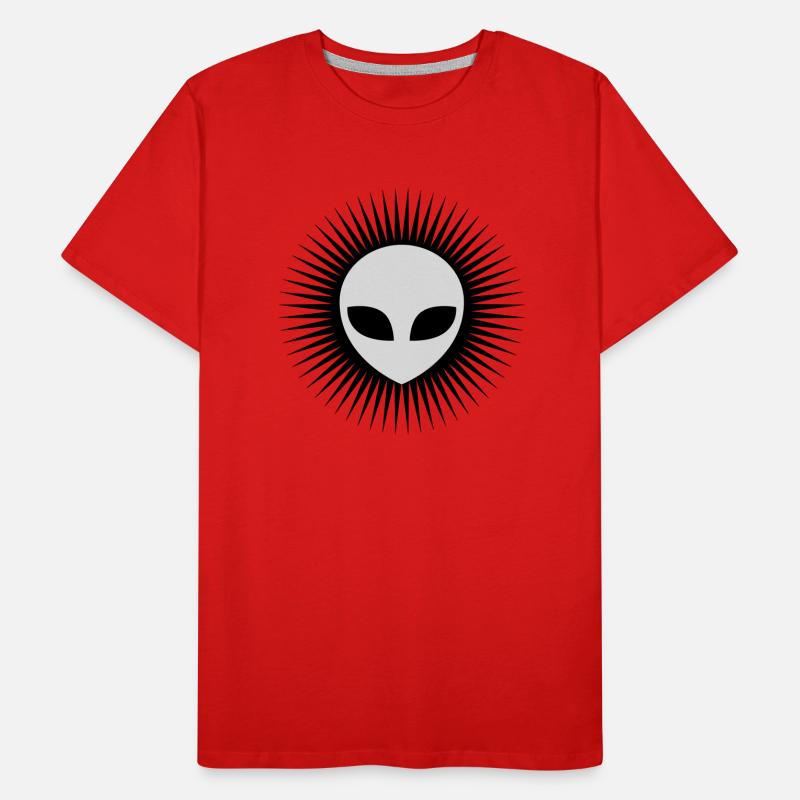 Radiate Alien Head Gray Men's Premium Organic T-Shirt