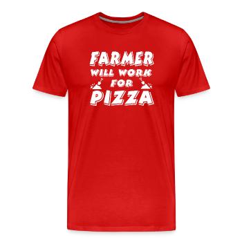 Farmer - Men's Premium Organic T-Shirt - red - Front - Damien (186cm)