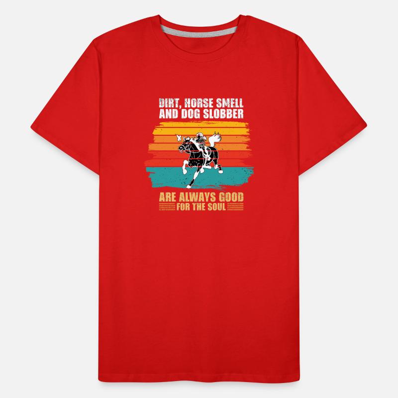 Cadeau Une cavalière équitation cheval cavalière T-shirt bio Premium Homme