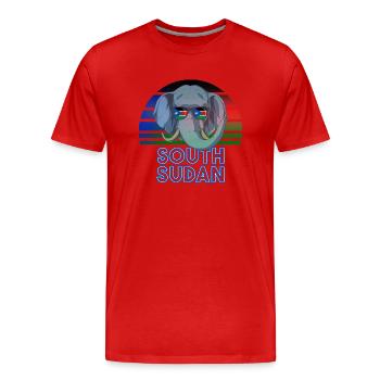 South Sudan - Men's Premium Organic T-Shirt - red - Front - Damien (186cm)