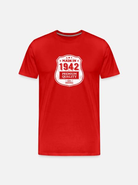 MADE IN 1942 - T-shirt bio Premium Homme - rouge