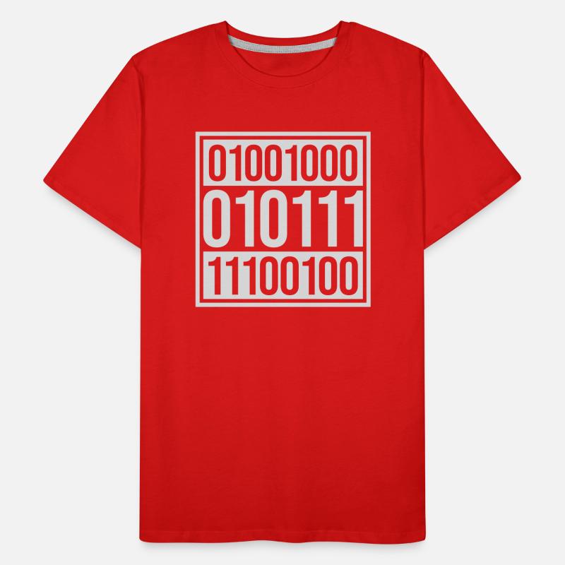 Binär Code Programm Sprache Männer Premium Bio T-Shirt