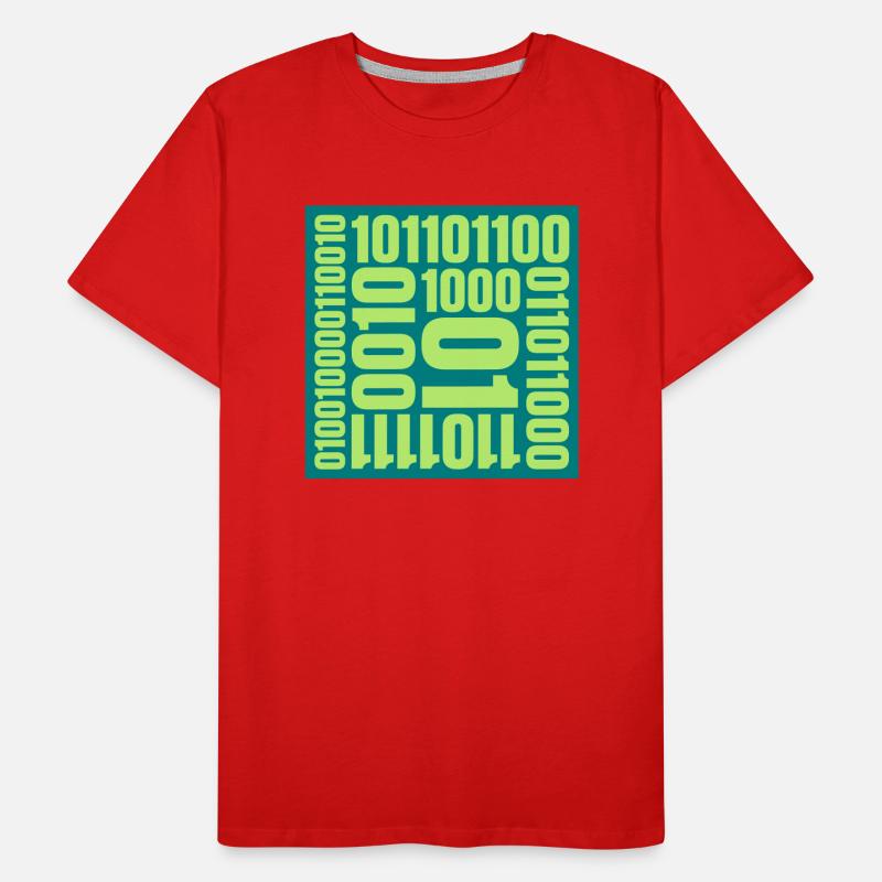 Binary Code Program Language Men's Premium Organic T-Shirt