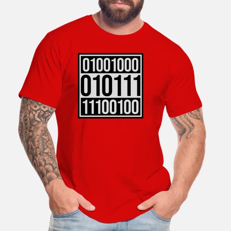 Binary Code Program Language Men's Premium Organic T-Shirt