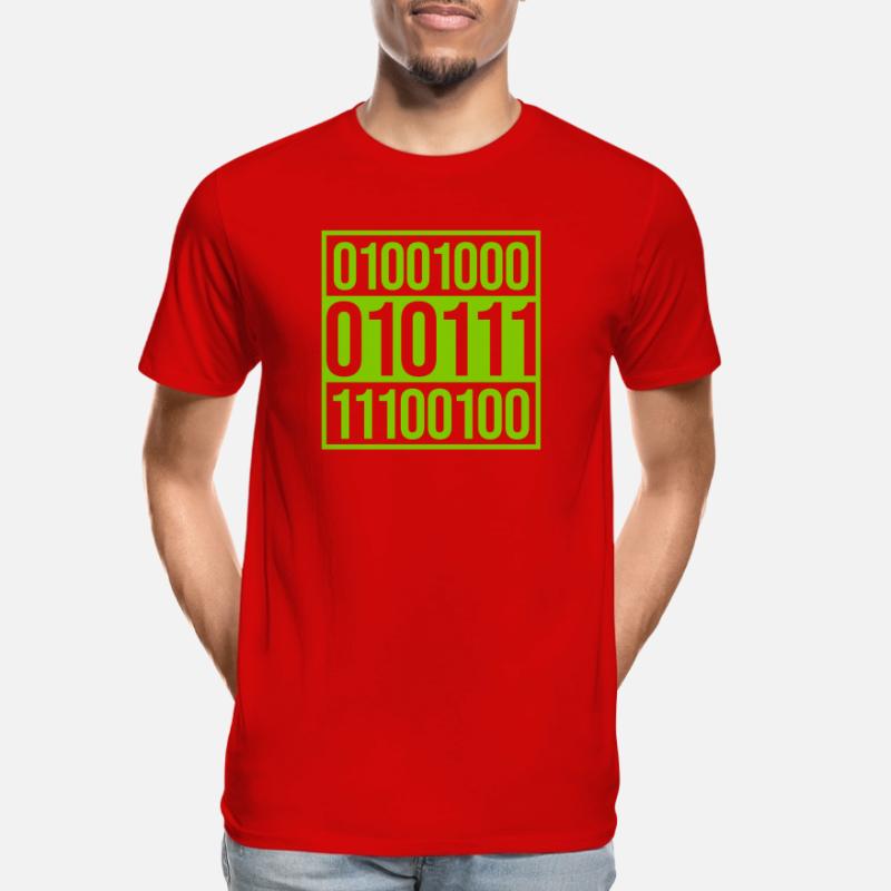 Binär Code Programm Sprache Männer Premium Bio T-Shirt