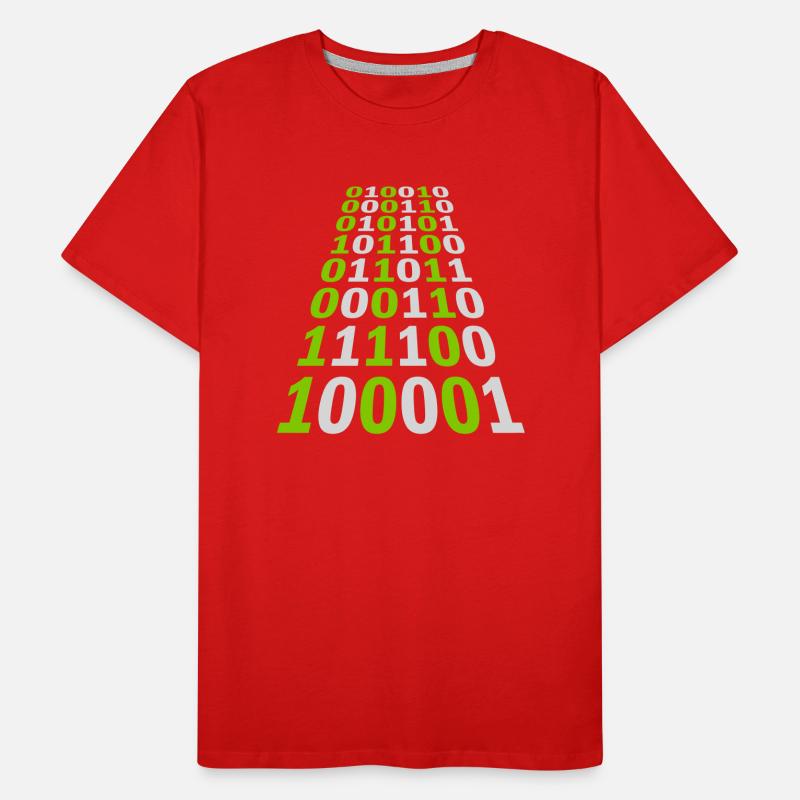 Binary Code Program Language Men's Premium Organic T-Shirt