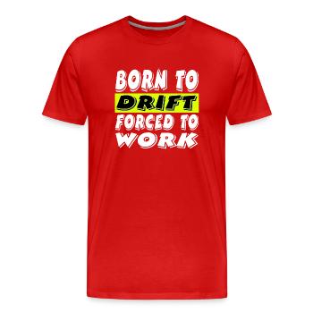 Car - Men's Premium Organic T-Shirt - red - Front - Damien (186cm)
