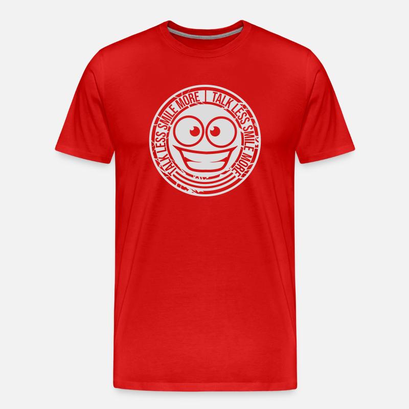 talk less smile more - Männer Premium Bio T-Shirt - Rot