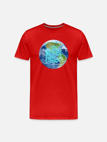 Planet Earth - Men's Premium Organic T-Shirt - red