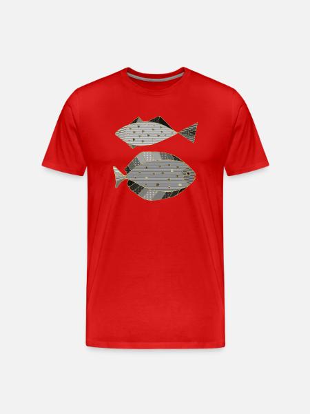Poissons - T-shirt bio Premium Homme - rouge