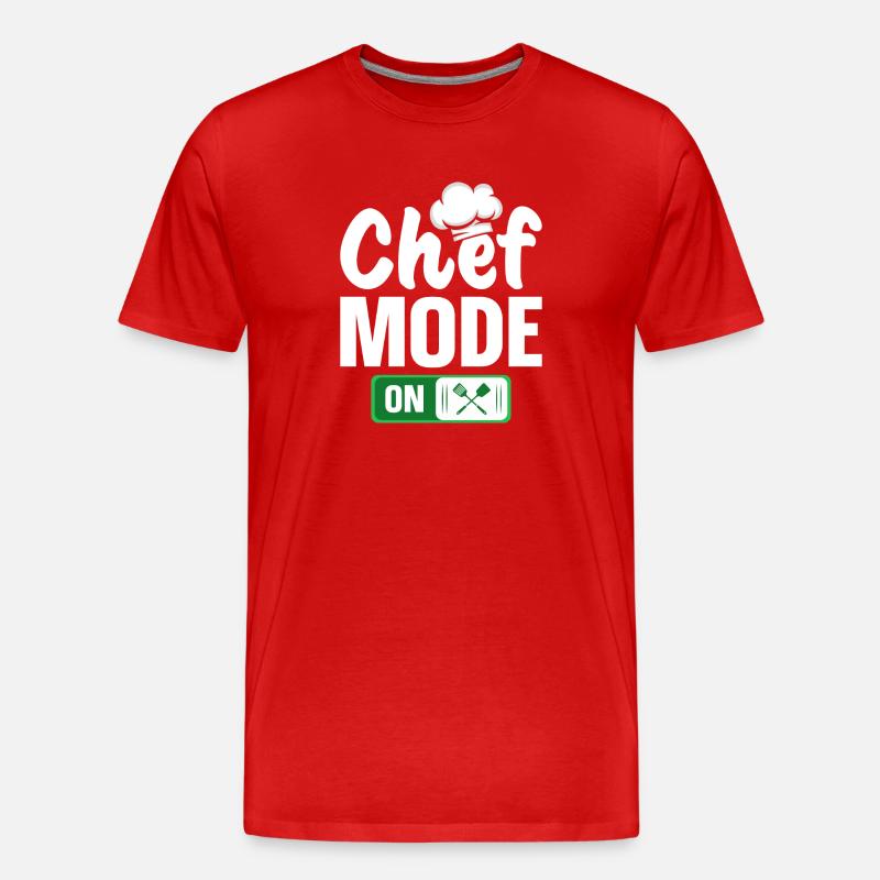 Mode Chef activé - T-shirt bio Premium Homme - rouge
