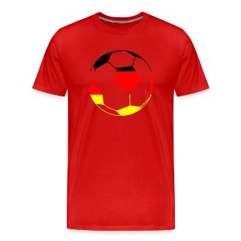 Fußball Soccer - Männer Premium Bio T-Shirt - Rot - Vorne - Damien (186cm)