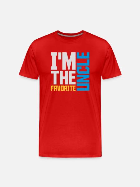 at The Favorite Uncle - Men's Premium Organic T-Shirt - red
