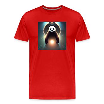 A panda for every heart - Men's Premium Organic T-Shirt - red - Front - Damien (186cm)