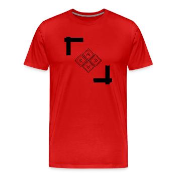 Moderne et simple - T-shirt bio Premium Homme - rouge - Devant - Damien (186cm)