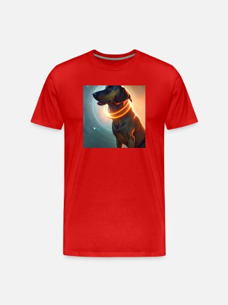 The Universe Dog - Men's Premium Organic T-Shirt - red