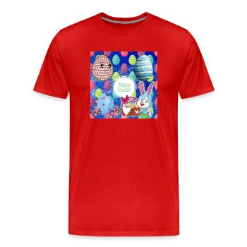 Happy holidays - Men's Premium Organic T-Shirt - red - Front - Damien (186cm)