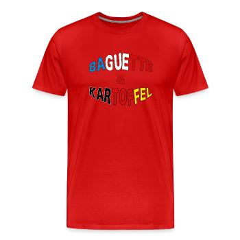 Deutsch-Franzose französisch Kartoffel Geschenk - Männer Premium Bio T-Shirt - Rot - Vorne - Damien (186cm)