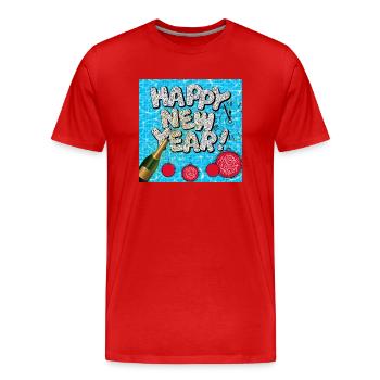 Bonne année ! - T-shirt bio Premium Homme - rouge - Devant - Damien (186cm)