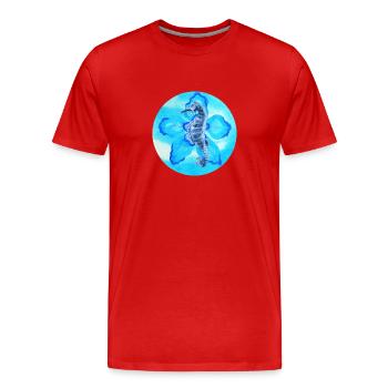 océan, hippocampe - T-shirt bio Premium Homme - rouge - Devant - Damien (186cm)