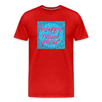 Bonne année ! - T-shirt bio Premium Homme - rouge - Devant - Damien (186cm)