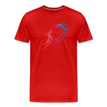 American Football - Männer Premium Bio T-Shirt - Rot - Vorne - Damien (186cm)