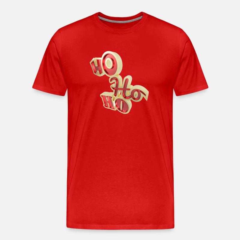 Hohoho - Männer Premium Bio T-Shirt - Rot