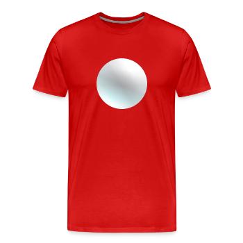 La planète Pluton - T-shirt bio Premium Homme - rouge - Devant - Damien (186cm)