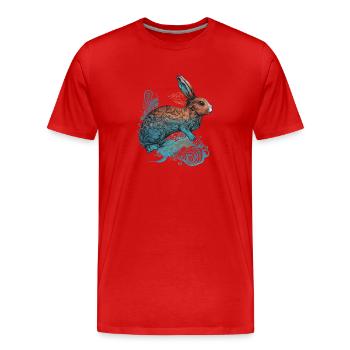 Chinesisches Neujahr 2023 Jahr des Wasserhasen - Männer Premium Bio T-Shirt - Rot - Vorne - Damien (186cm)