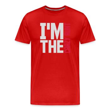 im the crazy aunt - Männer Premium Bio T-Shirt - Rot - Vorne - Damien (186cm)