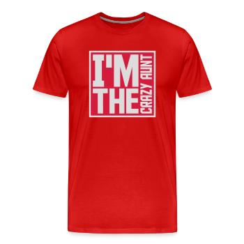 im the crazy aunt - Männer Premium Bio T-Shirt - Rot - Vorne - Damien (186cm)