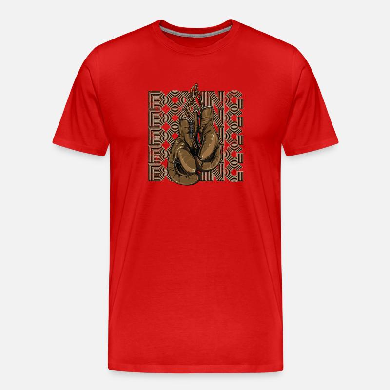 Boxen Handschuhe - Männer Premium Bio T-Shirt - Rot