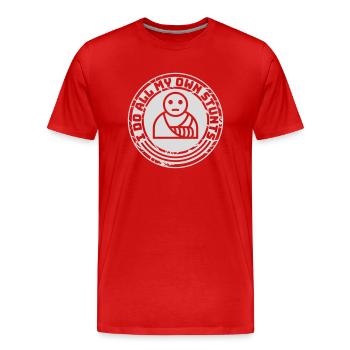 Toutes mes propres cascades - T-shirt bio Premium Homme - rouge - Devant - Damien (186cm)