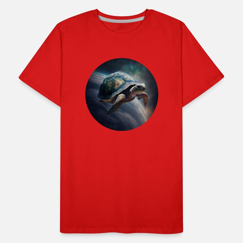 Mutter Erde schwebt langsam durch das Universum Männer Premium Bio T-Shirt