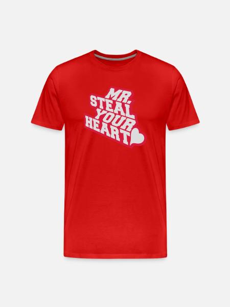 mr steal your heart - Men's Premium Organic T-Shirt - red