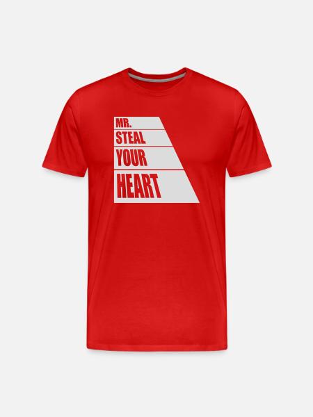 Mr steal your heart - Men's Premium Organic T-Shirt - red