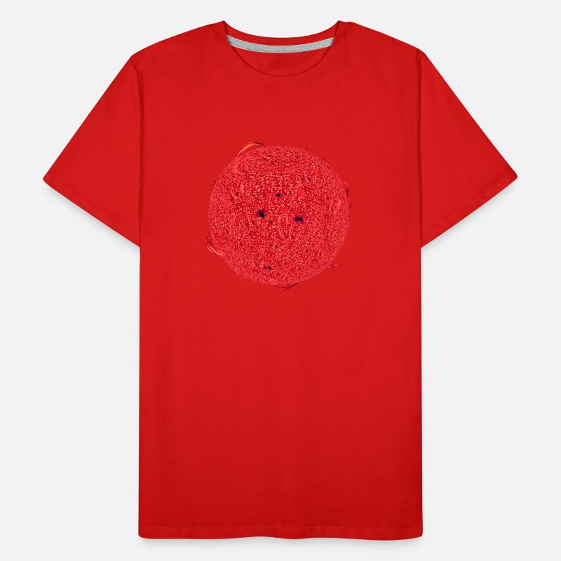 Solar System Red Dwarf Sun star spots & flares Men's Premium Organic T-Shirt