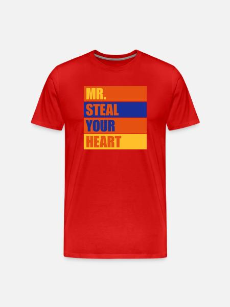 Mr steal your heart - Men's Premium Organic T-Shirt - red